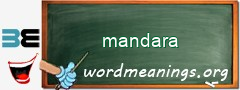 WordMeaning blackboard for mandara